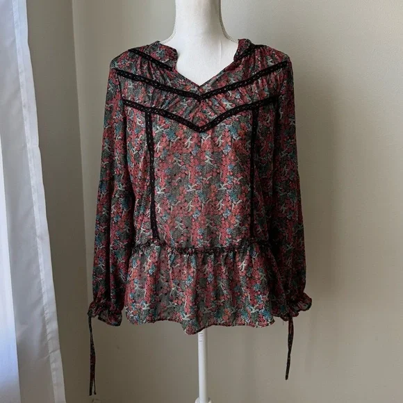 Matilda Jane Carol Floral Peasant Top‎ - Picture 2 of 8